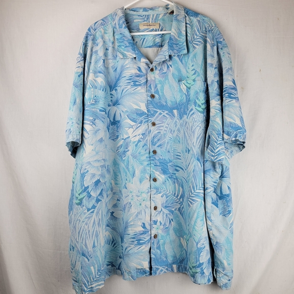Tommy Bahama Silk Botanical Hawaiian Print Polo Shirt - Picture 2 of 8